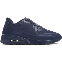 Granatowe Buty Sportowe Ex-Lovers. Niebieskie halówki męskie Born2be, z materiału. Za 109,99 zł.
