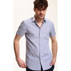 Koszula krótki rękaw męska slim fit. Szare koszule męskie Top Secret, na lato, m, bez wzorów, bez kołnierzyka, z krótkim rękawem. W wyprzedaży za 29,99 zł.