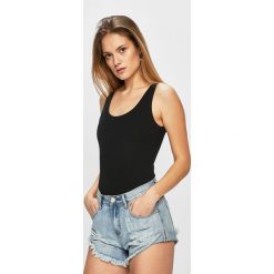 Tally Weijl - Top. Czarne bluzki damskie TALLY WEIJL, s, bez wzorów, z elastanu, z okrągłym kołnierzem. W wyprzedaży za 24,90 zł.