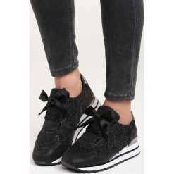 Czarne Buty Sportowe End of Day. Czarne buty sportowe damskie marki Born2be, z materiału. Za 79,99 zł.