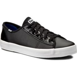 Tenisówki KEDS - Kickstart Patent WH56597 Black. Czarne półbuty damskie Keds, na co dzień, bez wzorów, ze skóry, bez obcasa, bez zapięcia. W wyprzedaży za 219,00 zł.