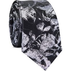 Krawat jedwabny KWWR000357. Czarne krawaty męskie marki Giacomo Conti, w kwiaty, z jedwabiu, eleganckie. Za 129,00 zł.