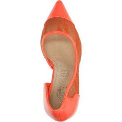 CZÓŁENKA CASU AH86089. Pomarańczowe buty ślubne damskie Casu, na koturnie. Za 54,99 zł.