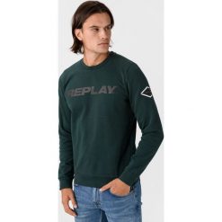 Replay Bluza Zielony. Zielone bluzy męskie Replay, s, z nadrukiem, z bawełny, bez kołnierzyka, bez rękawów, bez kaptura. Za 464,95 zł.