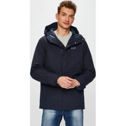 Jack Wolfskin - Kurtka. Niebieskie kurtki męskie Jack Wolfskin, xl, bez wzorów, z poliesteru, krótkie, z kapturem. W wyprzedaży za 479,90 zł.