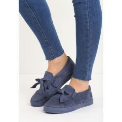 Trampki damskie slip on: Granatowe Slip On Fixation