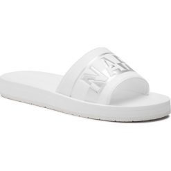 Klapki NAPAPIJRI - Ariel N0YJN6 Bright White 002. Białe klapki damskie Napapijri, bez wzorów, ze skóry ekologicznej, bez obcasa. W wyprzedaży za 149,00 zł.