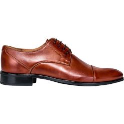 Półbuty BUKN000096. Brązowe buty wizytowe męskie Giacomo Conti, bez wzorów, ze skóry, eleganckie, bez zapięcia. Za 399,00 zł.