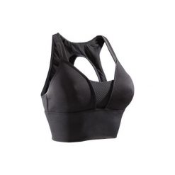 Stanik fitness cardio 120. Różowe buty sportowe damskie marki DOMYOS, xs, bez wzorów, z elastanu, na fitness i siłownię. Za 34,99 zł.