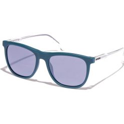 Okulary męskie w kolorze zielonym. Zielone okulary przeciwsłoneczne męskie marki Lacoste Sunglasses, z tworzywa sztucznego. W wyprzedaży za 181,95 zł.