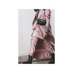 Spódnica Helena Powder Pink. Różowe spódniczki damskie Elevenstory, bez wzorów, z jedwabiu, długie, maxi, asymetryczne. Za 239,00 zł.