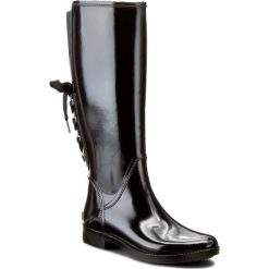 Kalosze MICHAEL KORS - Larson Rainboot 40F6LSFB5Q Black. Czarne buty zimowe damskie marki Michael Kors, z materiału. W wyprzedaży za 499,00 zł.