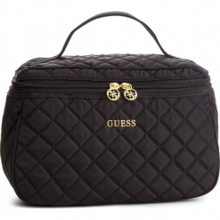 Kosmetyczka GUESS - PWFAPQ P9160BLA BLA. Czarne kosmetyczki damskie Guess, z aplikacjami, z materiału. Za 259,00 zł.