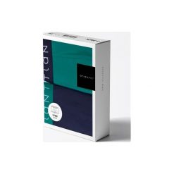 Bokserki Solid Pack 2MH-055 Zielone i Granatowe (zestaw 2 sztuk). Niebieskie bokserki męskie Atlantic, bez wzorów. Za 56,90 zł.