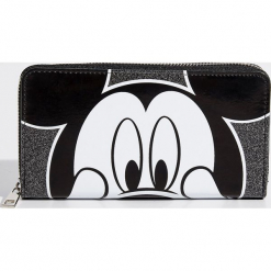 Portfel Mickey Mouse - Czarny. Czarne portfele damskie Sinsay, z motywem z bajki. Za 39,99 zł.