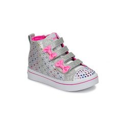 Buty Dziecko Skechers TWI-LITES. Szare trampki dziewczęce Skechers, bez wzorów, bez zapięcia. Za 219,00 zł.