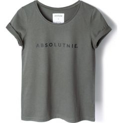 Bluzki, topy, tuniki: T-shirt khaki ABSOLUTNIE.