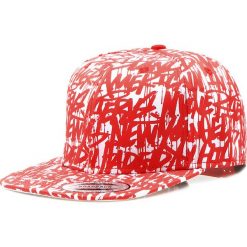 Czapki męskie: Czapka męska snapback biało-czerwona (hx0179)