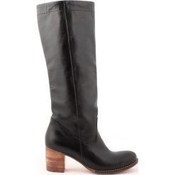 Kozaki - skóra naturalna - model 154 - kolor czarny. Czarne kozaki damskie Zapato, do pracy, na lato, ze skóry, biznesowe, na wysokim obcasie, na obcasie, bez zapięcia. W wyprzedaży za 366,75 zł.