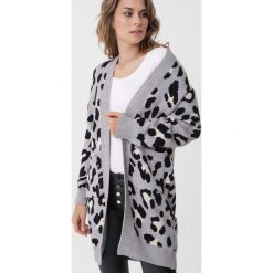 Szary Kardigan Feathered. Szare swetry damskie Born2be, xl, z dzianiny. Za 229,99 zł.