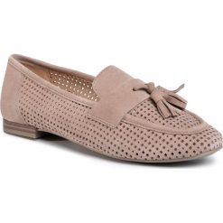 Lordsy CAPRICE - 9-24500-24 Stone Suede 221. Brązowe półbuty damskie Caprice, bez wzorów, ze skóry, bez obcasa, na płaskiej podeszwie, bez zapięcia. W wyprzedaży za 219,00 zł.