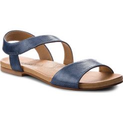 Sandały LASOCKI - ARC-3039-02 Jeansowy. Niebieskie klapki damskie Lasocki, bez wzorów, z jeansu, bez obcasa, na obcasie. Za 119,99 zł.