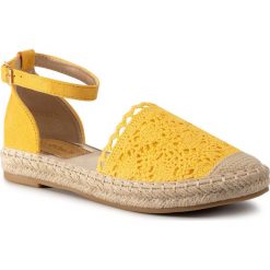 Espadryle DEEZEE - WSS20010-5 Yellow. Żółte espadryle damskie DeeZee, bez wzorów, ze skóry ekologicznej, bez obcasa, na płaskiej podeszwie. Za 79,99 zł.