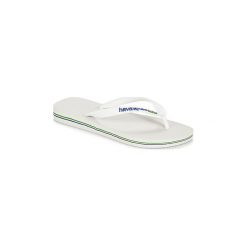 Japonki Havaianas BRASIL LOGO. Białe klapki damskie Havaianas, bez wzorów, bez obcasa. Za 109,00 zł.