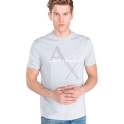 Armani Exchange Koszulka Szary. Szare podkoszulki męskie Armani Exchange, m, z nadrukiem, z bawełny, bez kołnierzyka, z krótkim rękawem, krótkie. Za 214,95 zł.