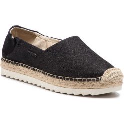 Espadryle BUGATTI - 421-44560-6900-1013 Black/Silver. Czarne espadryle damskie marki Bugatti, bez wzorów, ze skóry, bez obcasa, na płaskiej podeszwie. W wyprzedaży za 209,00 zł.
