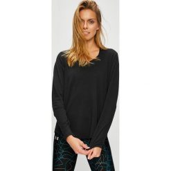 Under Armour - Bluzka. Czarne koszule damskie Under Armour, na co dzień, s, bez wzorów, z elastanu, z okrągłym kołnierzem, bez rękawów. W wyprzedaży za 99,90 zł.