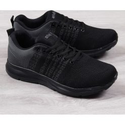 Buty sportowe męskie lekkie czarne Atletico. Czarne buty sportowe męskie Atletico, bez zapięcia. Za 65,00 zł.