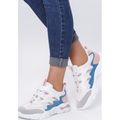 Biało-Różowe Sneakersy Unselfish. Różowe sneakersy damskie marki Inny, z materiału. Za 99,99 zł.
