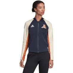 Adidas Performance VRCT Bluza Niebieski Beżowy. Brązowe bluzy damskie adidas Performance, l, z haftami, z elastanu, bez rękawów, bez kaptura. Za 430,95 zł.