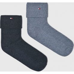 Tommy Hilfiger - Skarpetki (2-pack). Czarne skarpetki damskie TOMMY HILFIGER, bez wzorów. W wyprzedaży za 39,90 zł.
