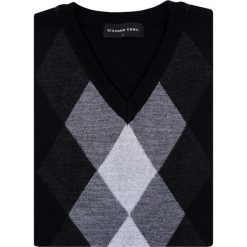 Sweter FABRIZIO SWCR000330. Szare swetry męskie Giacomo Conti, na zimę, m, bez wzorów, z wełny, eleganckie, z dekoltem w serek, bez kaptura. Za 189,00 zł.