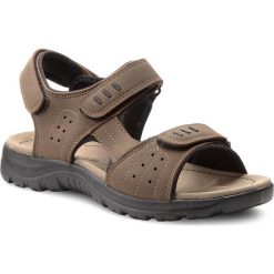 Sandały LANETTI - MS17008-1 Khaki. Pomarańczowe klapki męskie marki Lanetti, bez wzorów, ze skóry ekologicznej. W wyprzedaży za 59,99 zł.