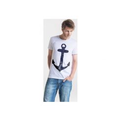 T-shirty męskie: ANCHOR – t-shirt męski biały
