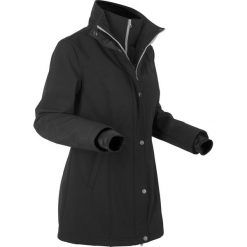 Krótka kurtka softshell 2 w 1 bonprix czarny. Czarne kurtki damskie bonprix, s, bez wzorów, z softshellu, krótkie. Za 239,99 zł.