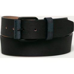 Calvin Klein - Pasek skórzany. Niebieskie paski męskie Calvin Klein, w paski, ze skóry. Za 219,90 zł.