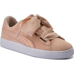 Sneakersy PUMA - Suede Heart LunaLux Wn's 366114 02 Cream Tan. Różowe półbuty damskie Puma, na co dzień, bez wzorów, ze skóry, bez obcasa, na płaskiej podeszwie, bez zapięcia. W wyprzedaży za 269,99 zł.