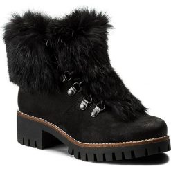 Botki EVA MINGE - Raquel 2P 17BD1372205EF 401. Czarne botki damskie na obcasie marki Eva Minge, z materiału. W wyprzedaży za 329,00 zł.