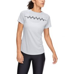 Under Armour Speed Stride Koszulka Szary. Szare koszulki damskie Under Armour, xl, z nadrukiem, z poliesteru, bez kołnierzyka. Za 171,95 zł.
