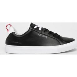 Guess Jeans - Buty FM7LUI.LEA12. Białe buty sportowe męskie Guess Jeans, z jeansu, bez zapięcia. Za 399,90 zł.