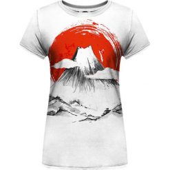 T-shirty damskie: T-shirt w kolorze biało-czerwonym ze wzorem
