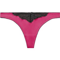 Stringi mini bonprix różowo-czarny. Różowe majtki damskie bonprix, z koronki. Za 19,99 zł.