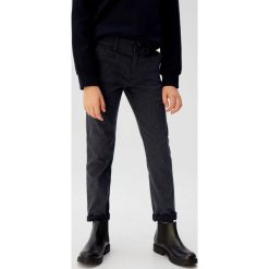 Mango Kids - Spodnie dziecięce Fiti 110-164 cm. Szare spodnie chłopięce Mango Kids, bez wzorów, z elastanu. Za 89,90 zł.