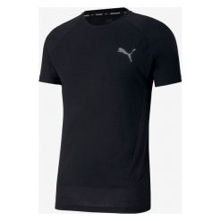 Puma Evostripe Koszulka Czarny. Czarne podkoszulki męskie Puma, m, bez wzorów, z bawełny, z krótkim rękawem. Za 119,95 zł.