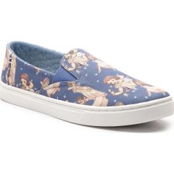 Tenisówki TOMS - Luca 10012731 Blue Snow White. Niebieskie trampki dziewczęce Toms, bez wzorów, z gumy, bez zapięcia. W wyprzedaży za 169,00 zł.