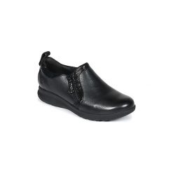 Derby Clarks Un Adorn Zip. Czarne półbuty damskie Clarks, bez wzorów, bez obcasa, bez zapięcia. Za 479,00 zł.